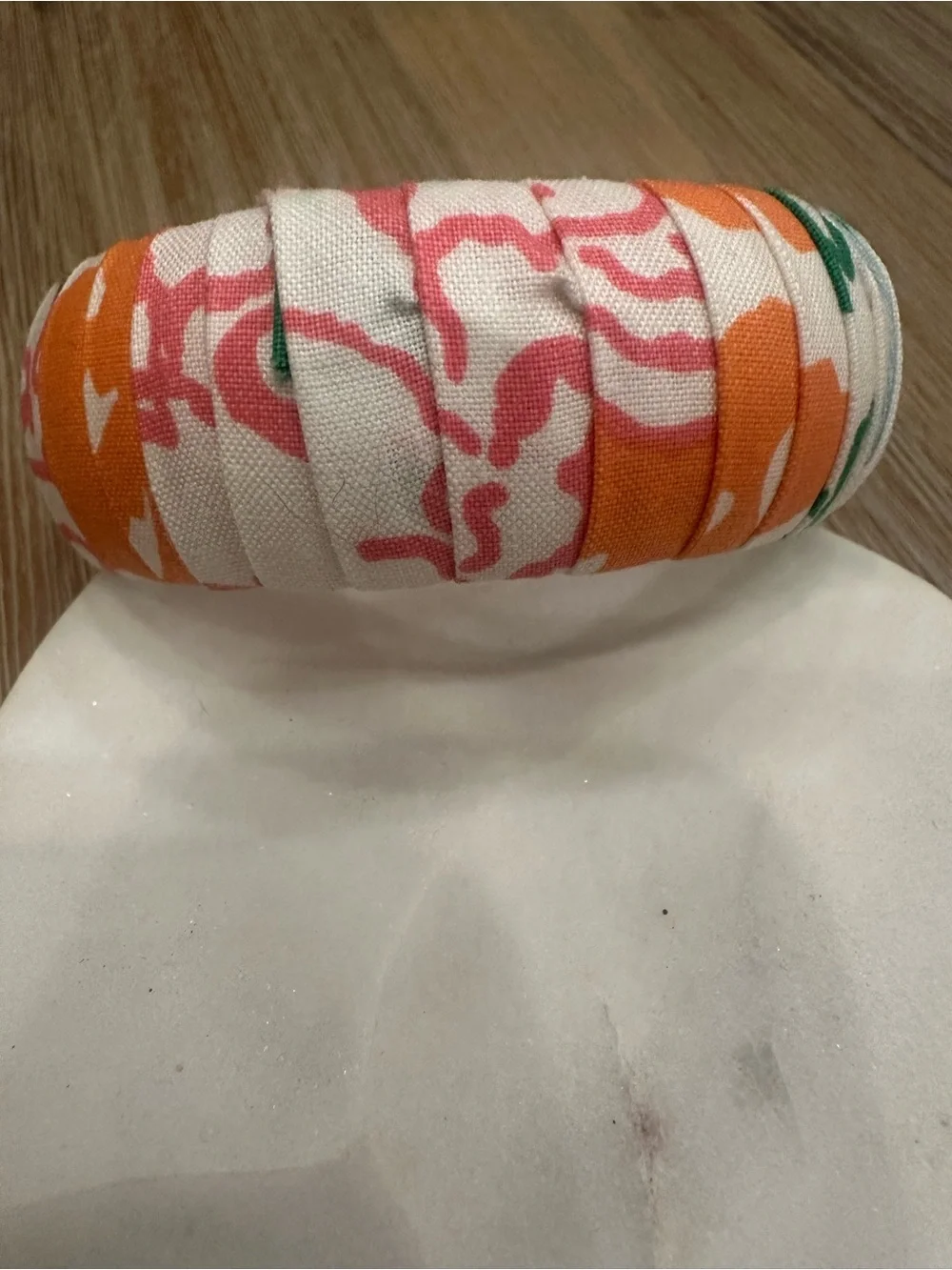 Lilly Pulitzer Fabric Wrapped Chunky Bangle Bracelet